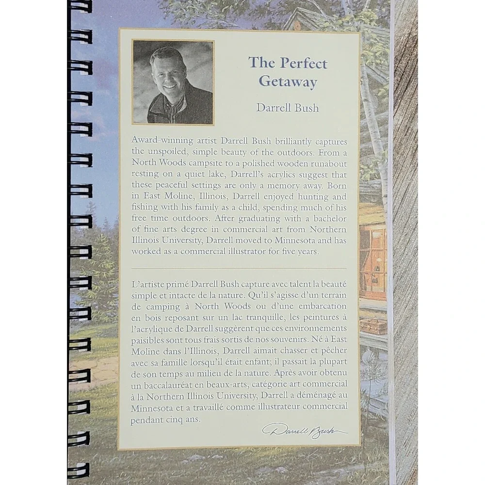 Darrell Bush The Perfect Getaway Spiral Journal Pine Ridge Art Nature Notebook